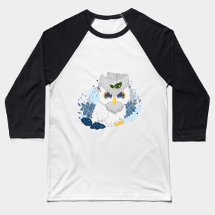 The little white owl with pattern- for Men or Women Kids Boys Girls love owl Baseball T-Shirt